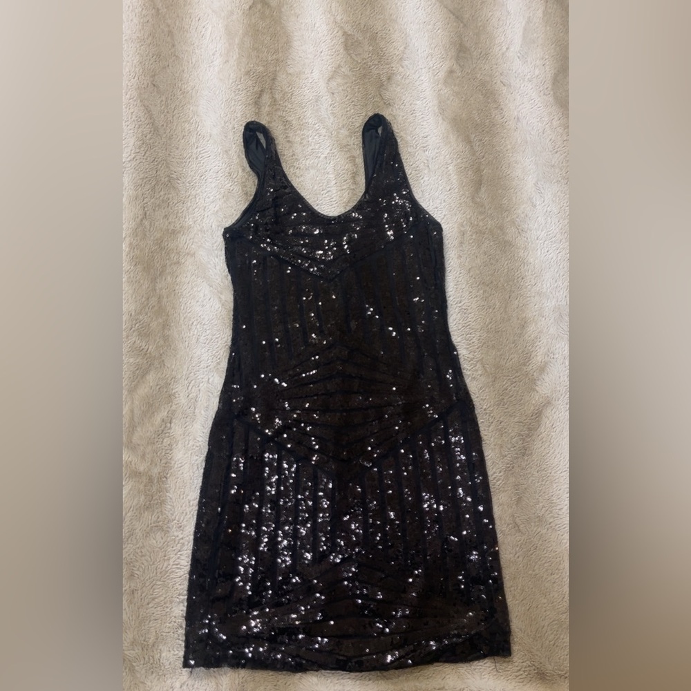 Sequin Black Dress